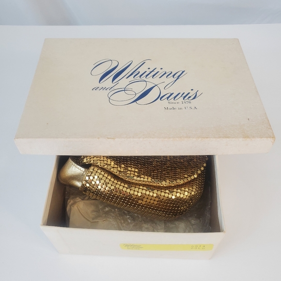 Whiting and Davis Gold Mesh Night Bag, Like New, Vintage - Picture 12 of 16